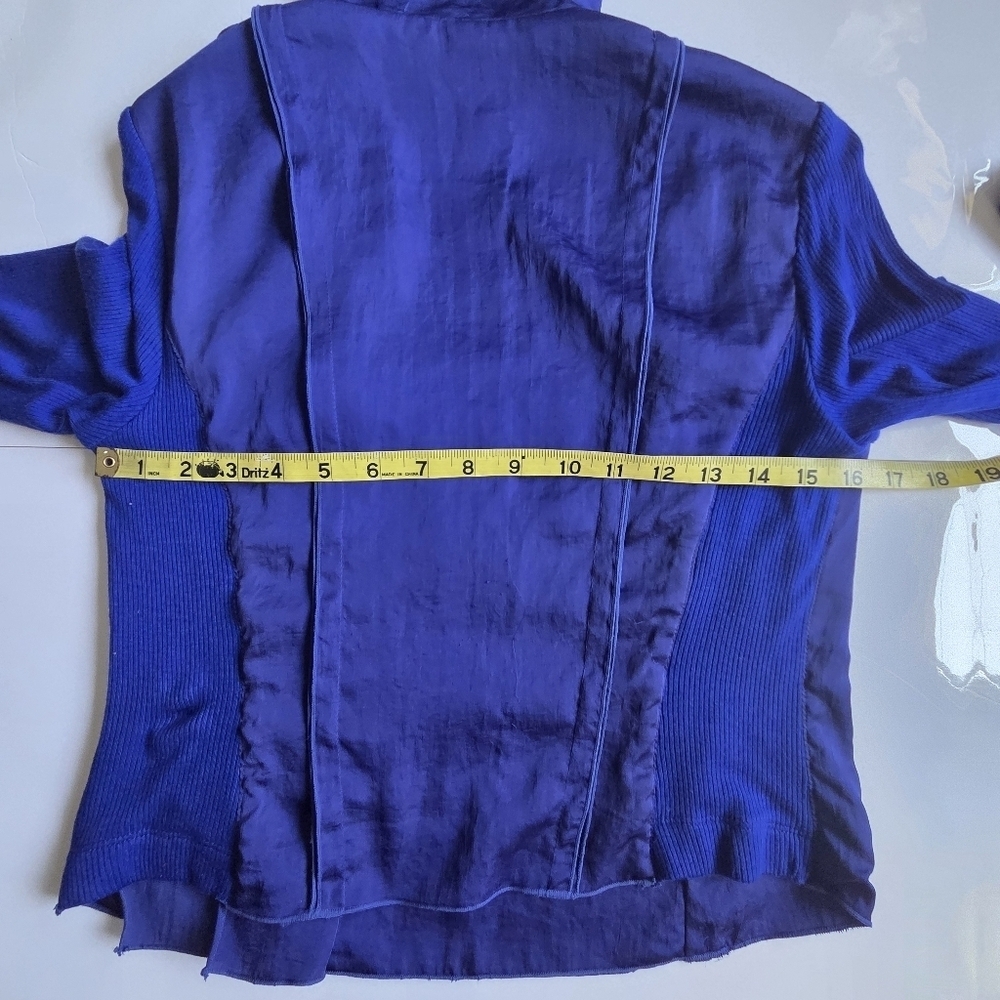 INC International Concepts Layered Blue Jacket - Picture 4 of 9